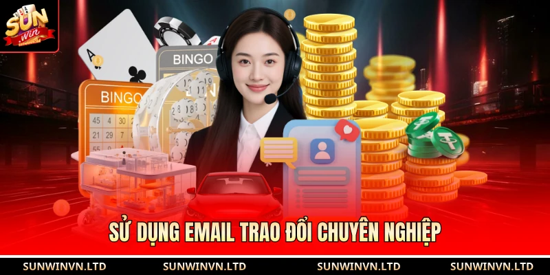 Liên hệ SUN WIN 4 Sử dụng email trao đổi chuyên nghiệp